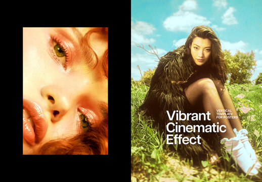Vibrant Cinematic Photo Effect For Poster And Print Design