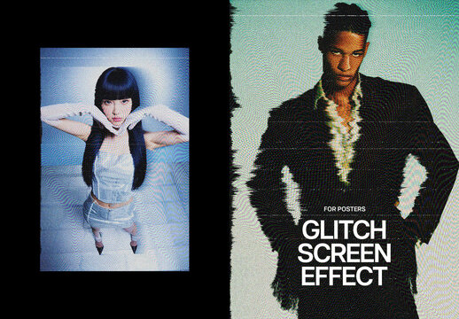 TV Screen Photo Effect For Poster And Print Design