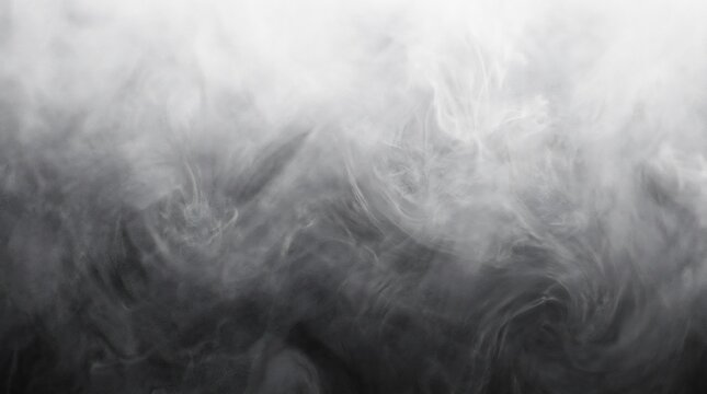Abstract black and white ink in water background with swirling smoke texture.