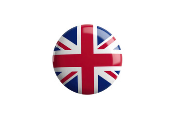 Fototapeta premium Glossy round United Kingdom flag badge