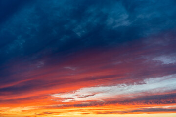 Fototapeta premium Colorful sunset with dramatic sky