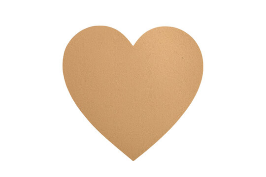 Large beige kraft paper heart shape