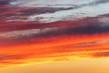 Fototapeta premium Colorful sunset with dramatic sky