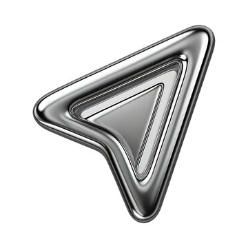 PNG Futuristic metallic abstract shape