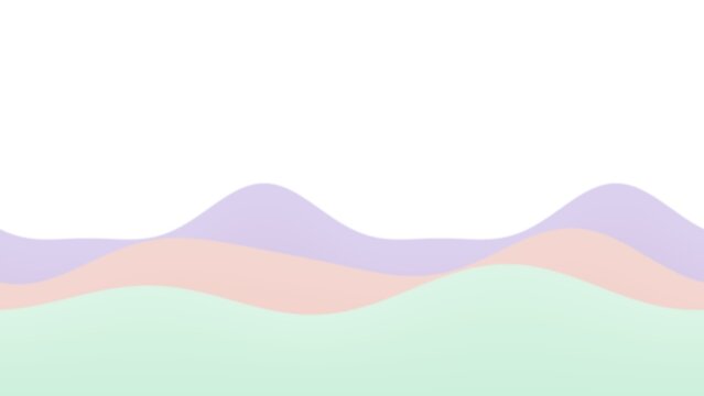 Fondo abstracto minimalista en 3D con formas geom&eacute;tricas y ondas fluidas en tonos pastel.