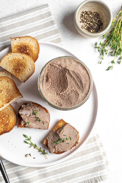 Homemade chicken liver pate