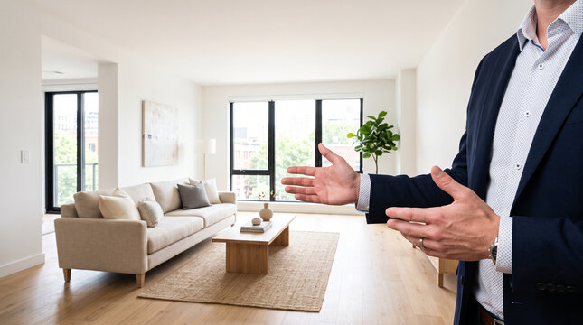 Rental Housing, White Man Showing Apartment