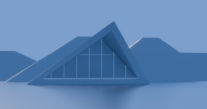 3d rendering architecture background building geometric shape