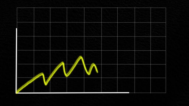 Illustration motion infographic diagram bar chart with arrow for template background