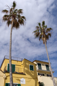 Ancient colorful Ligurian architecture, northwestern Italy