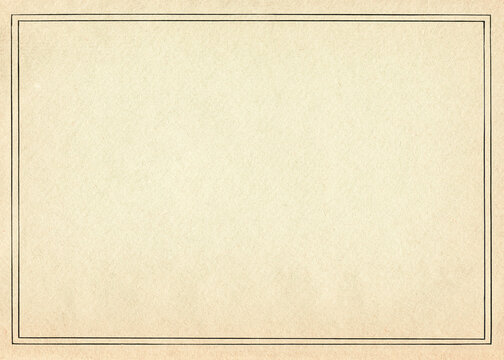 Vintage paper with border background. Antique paper frame canvas for design. Old paper background with frame.