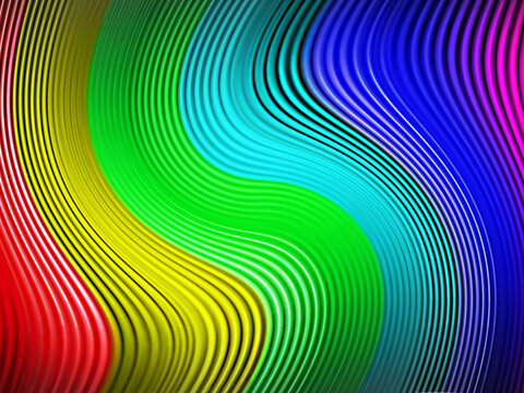 Psychedelic Rainbow Lines Background