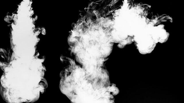 Delicate White Smoke Floating in Slow Motion for Spa, Wellness and Relaxation Advertising