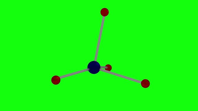Cobalt Molecule or Compound over Green Screen