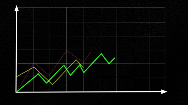 Illustration motion infographic diagram bar chart with arrow for template background