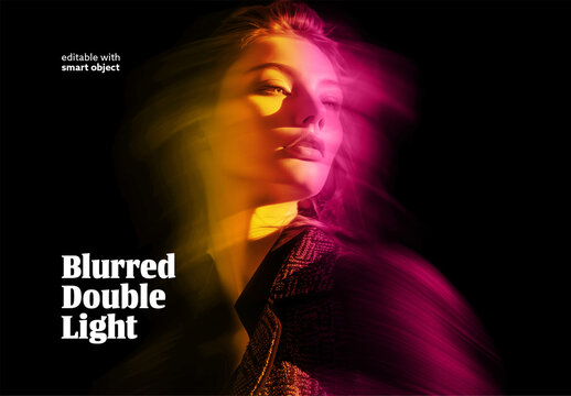 Blurred Double Light Photo Effect