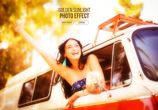 Golden Sunlight Photo Effect