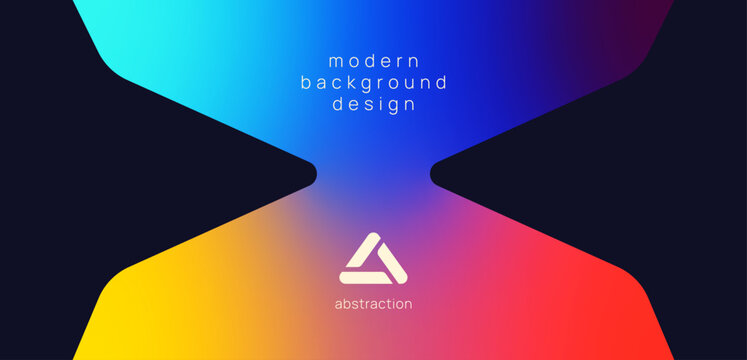 A simple modern background design with vibrant colorful gradient. Vector illustration.