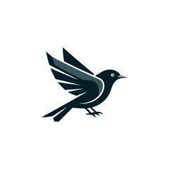 Fototapeta premium Minimalist stylized bird icon logo design