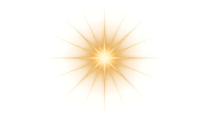 Fototapeta premium Golden starburst light effect lens flare glow graphic resource abstract shape