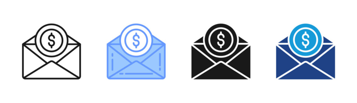 Payment icon set multiple style collection