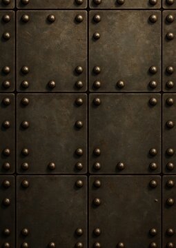Industrial metal rivet pattern