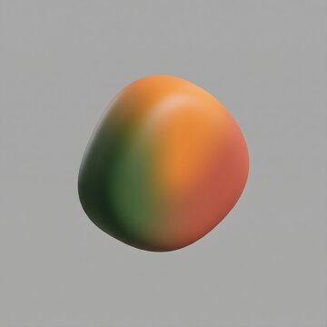3D render of a smooth gradient abstract shape illustrating organic change and modern digital design isolated on a light grey background.