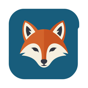 An imaginative and colorful fox head illustration that conveys cleverness and curiosity, fitting for wildlife themes, children's products, or modern design aesthetics.
