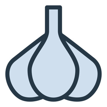garlic filled outline icon