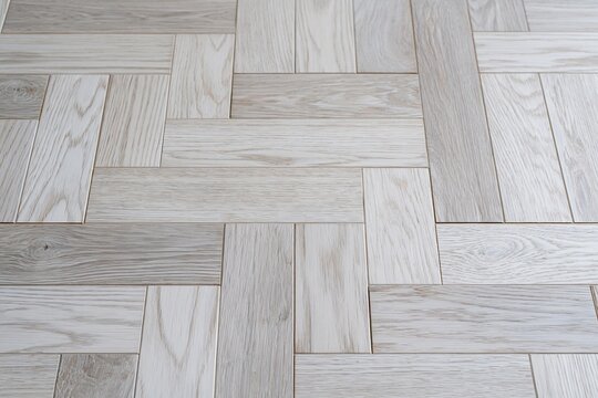 The Parquet Floor with Light Oak Pattern and Subtle Grain Texture