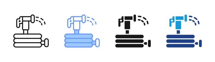 Obraz premium Soil Irrigation icon set multiple style collection