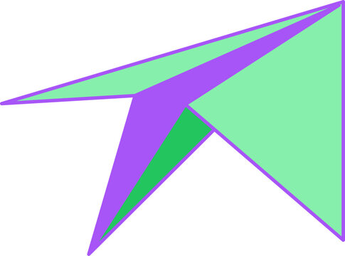 Paper Airplane Message Send Icon Illustration
