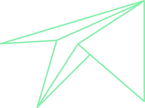 Paper Airplane Message Send Icon Illustration
