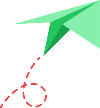 Paper Airplane Message Send Icon Illustration