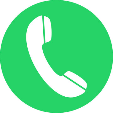 Telephone Receiver Handset and Call Icon