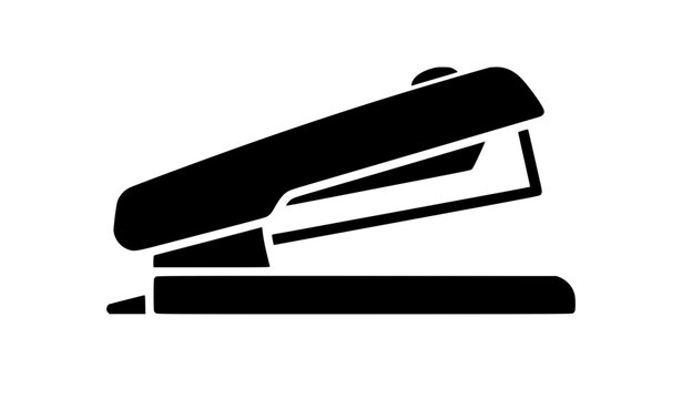 Open Stapler Side View Vector Icon for Office Supplies Paper Binding and Stationery