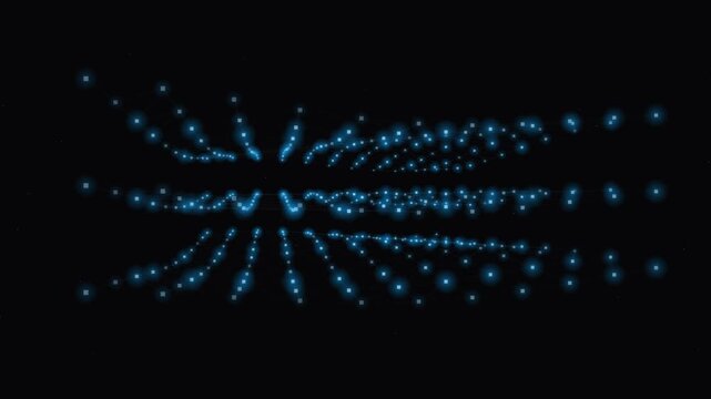 Glowing Blue Particle Effect on a Dark Background