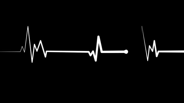 Health heartbeat line medical ekg rhythm pattern health monitor signal and heart activity chart animation