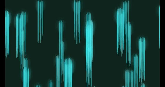Abstract cyan vertical glowing lines motion background stripes light shining stream fall