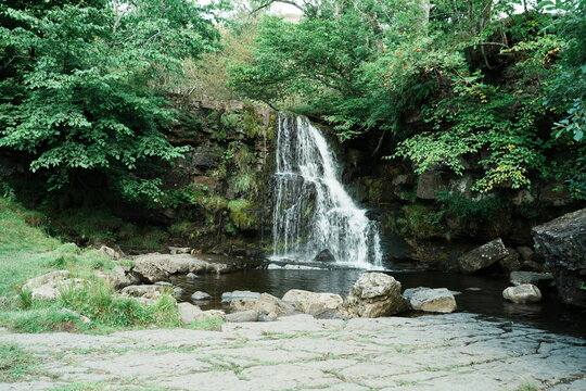 Upper East Gill Force in Upper Swaledale, near Keld in the Yorkshire Dales, North Yorkshire, UK