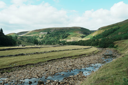 Lead Mines, The River Swale, Barns near Keld , Upper Swaledale, Yorkshire Dales. UK