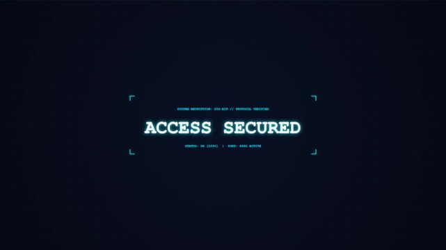 Glitch Kinetic Typography Access Secured Loop Video