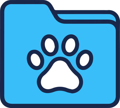 Pet Care Folder Icon Veterinary Medical Records Symbol