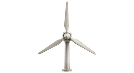 Single wind turbine with three blades isolated on a white background © Sapphire