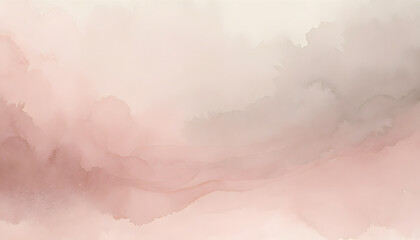 Fototapeta premium 全面に淡いダスティローズとグレージュの上品な水彩グラデーション背景 / Dusty Rose and Greige Elegant Gradient
