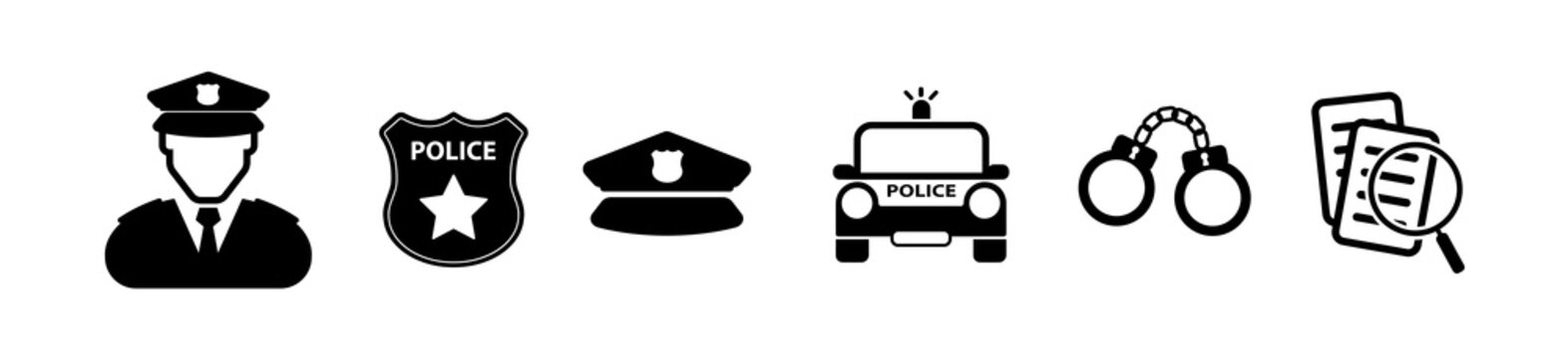 police icon on white background