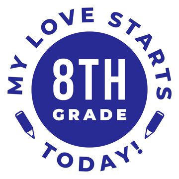 Back to school 8th grade lettering