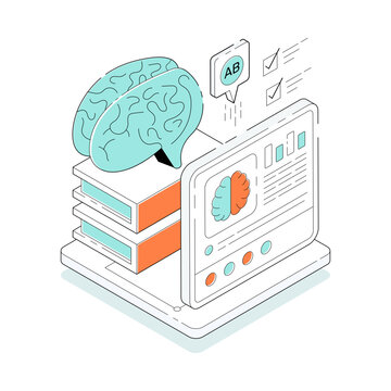 Creative design illustration of brain education 