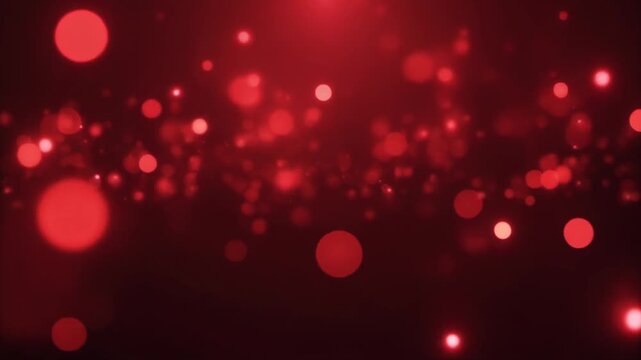 Deep Crimson Red Bokeh Orbs Floating Motion Background