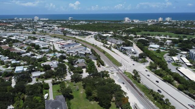 Jupiter Florida panning drone shot two